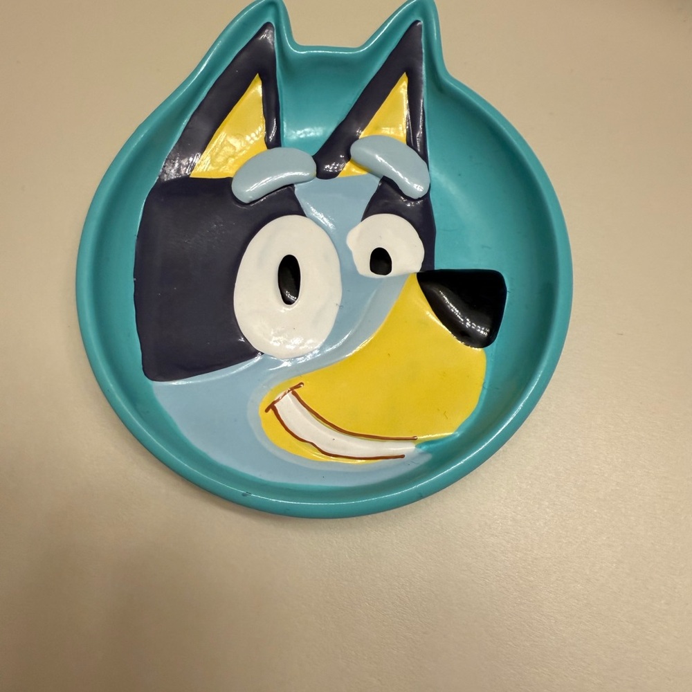 Blue Cartoon Character small plate for accessories